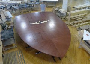 160th SOAR U Shaped Oak Boardroom Table