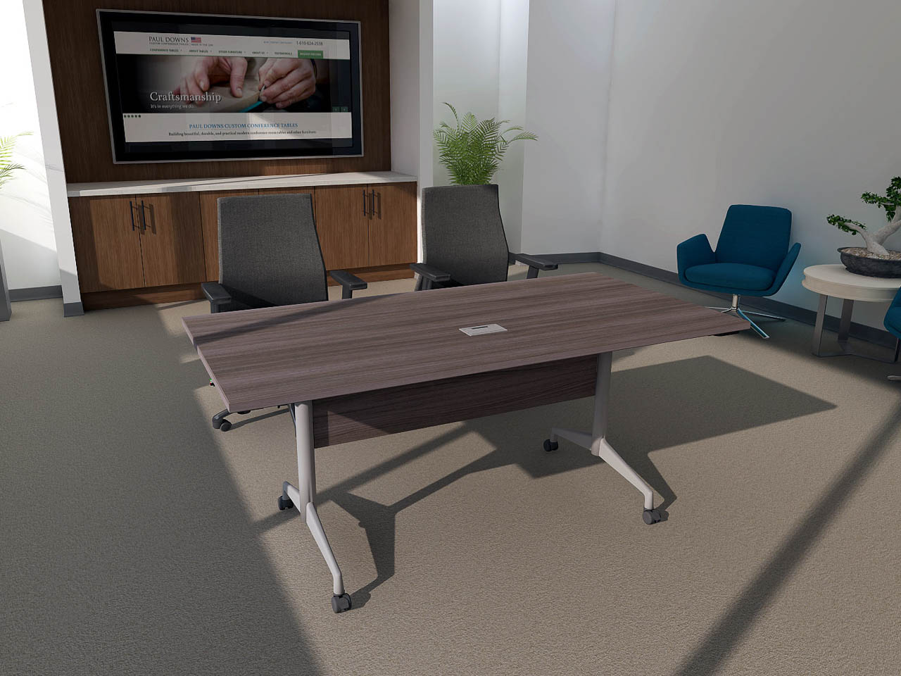 folding modular conference table