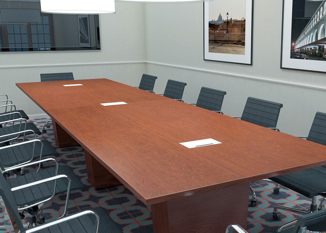 Central Hotel Harrisburg Laminate Conference Table with Power Ports