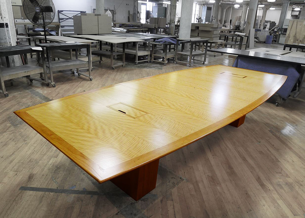 Premium Light Cherry Wood Conference Table