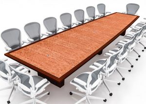 Windmark Curved Keystone Traditional Conference Table