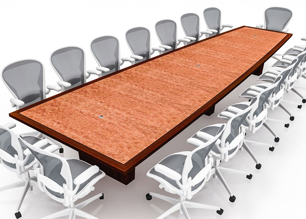 Curved Keystone Traditional Conference Table
