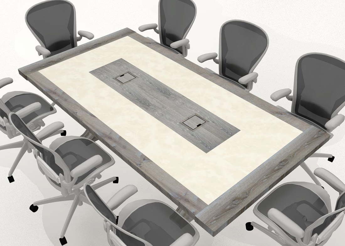 Finch Mediation Communal White Meeting Table
