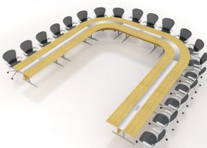 Magma U Shaped Modular Conference Room Tables
