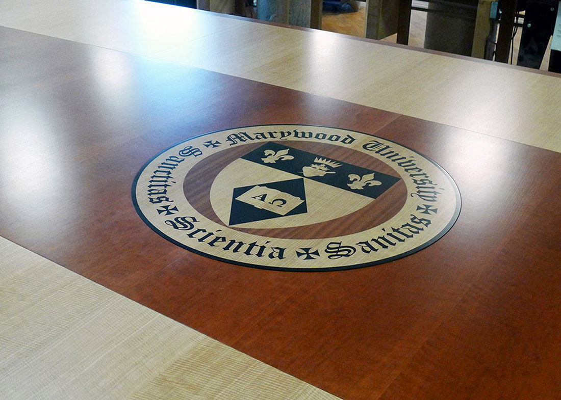 Marywood University Big Conference Table with Logo