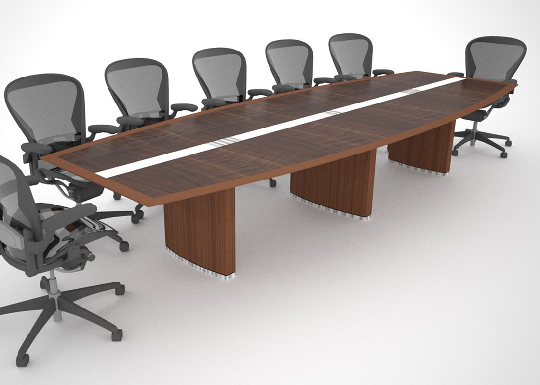 PIM Boat Shaped Conference Table