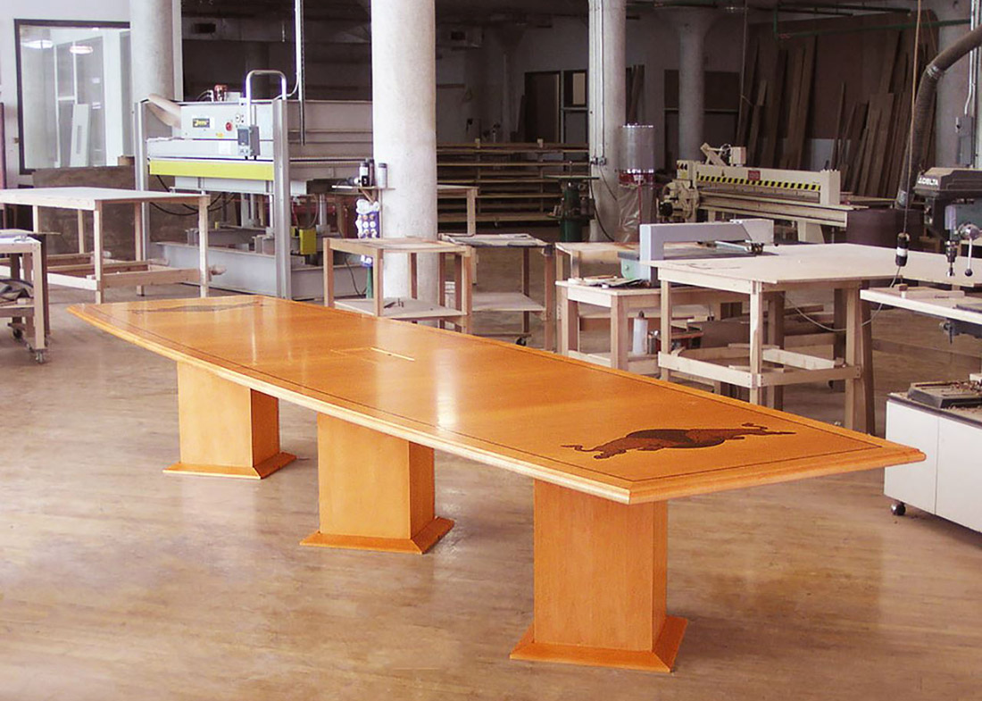 Red Bull Boat Shaped Conference Table with Logo