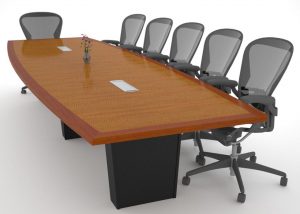 Rhenium Alloys Cherry Conference Table with Power