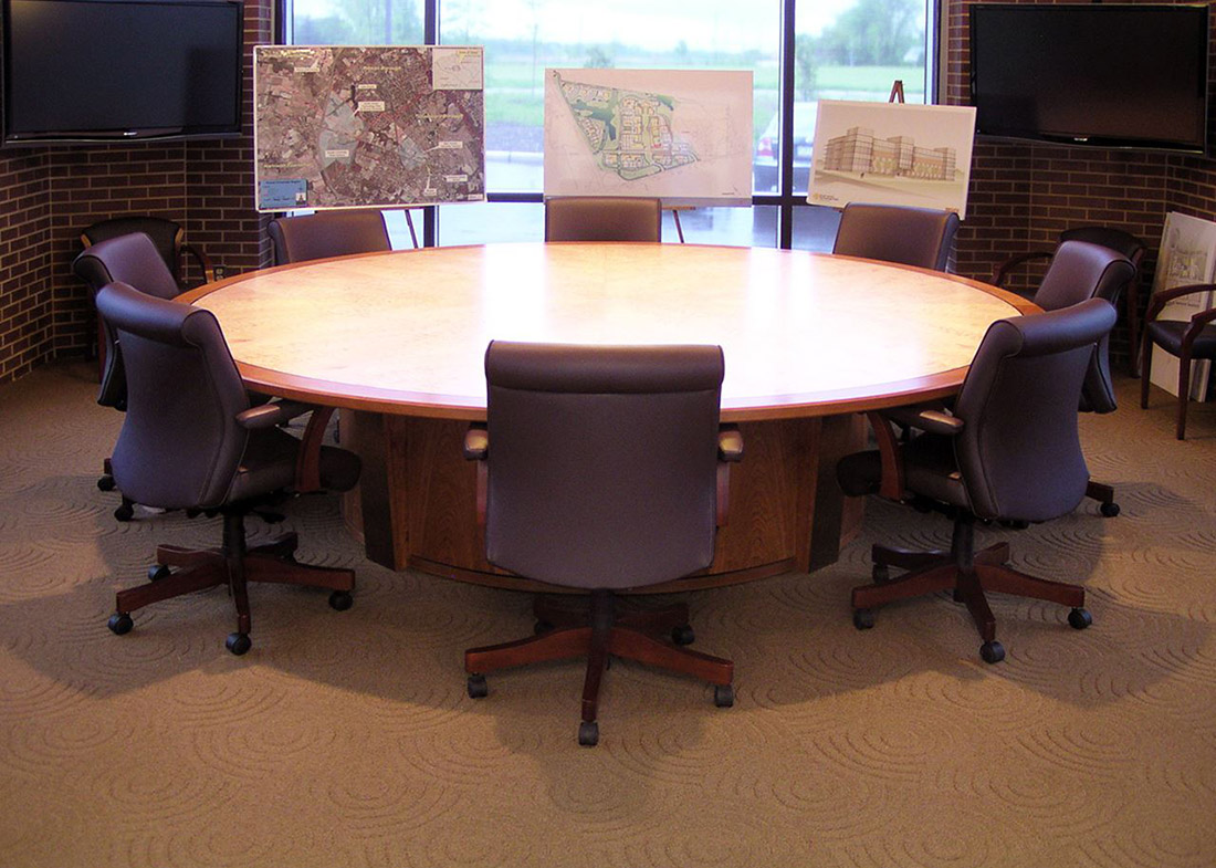 Rowan University Custom Round Conference Room Table