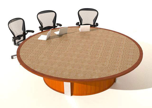 Rowan University Large Round Conference Table