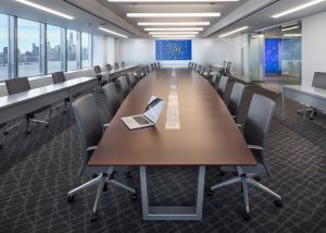 Stevens Institute of Technology Boat Shaped Conference Table