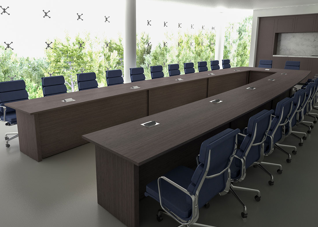 First Quantum Minerals Modern Conference Table for Videoconferencing