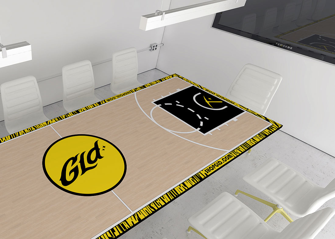 GLD Shop 12 Foot Conference Table with Logo