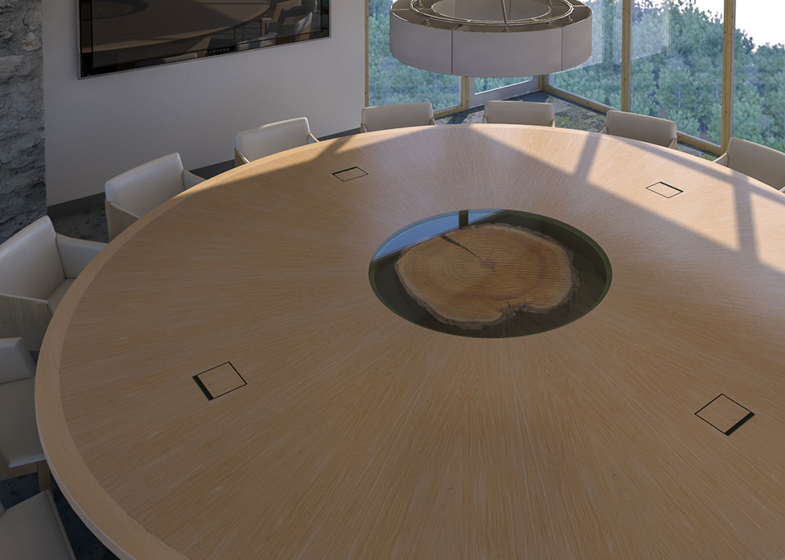 Hancock Lumber Large Round Conference Table
