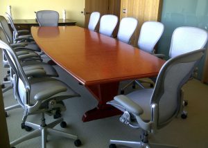 Vermont Technology Park Boat Shaped Meeting Table