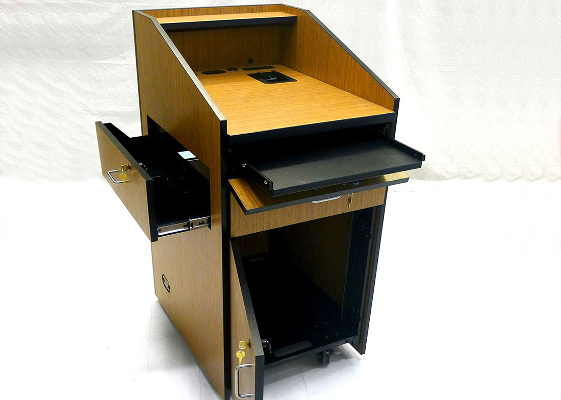 Bank Institution Lectern Podium with Rack System