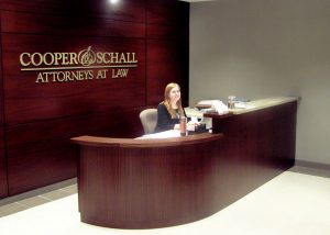 Cooper and Schall Curved Reception Desk