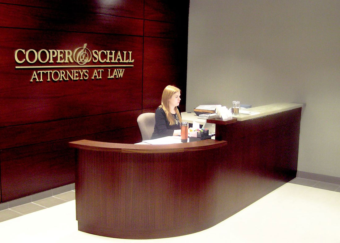 Cooper and Schall Custom Reception Desk