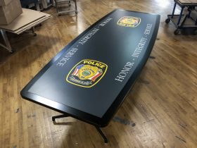 graphic laminate conference table